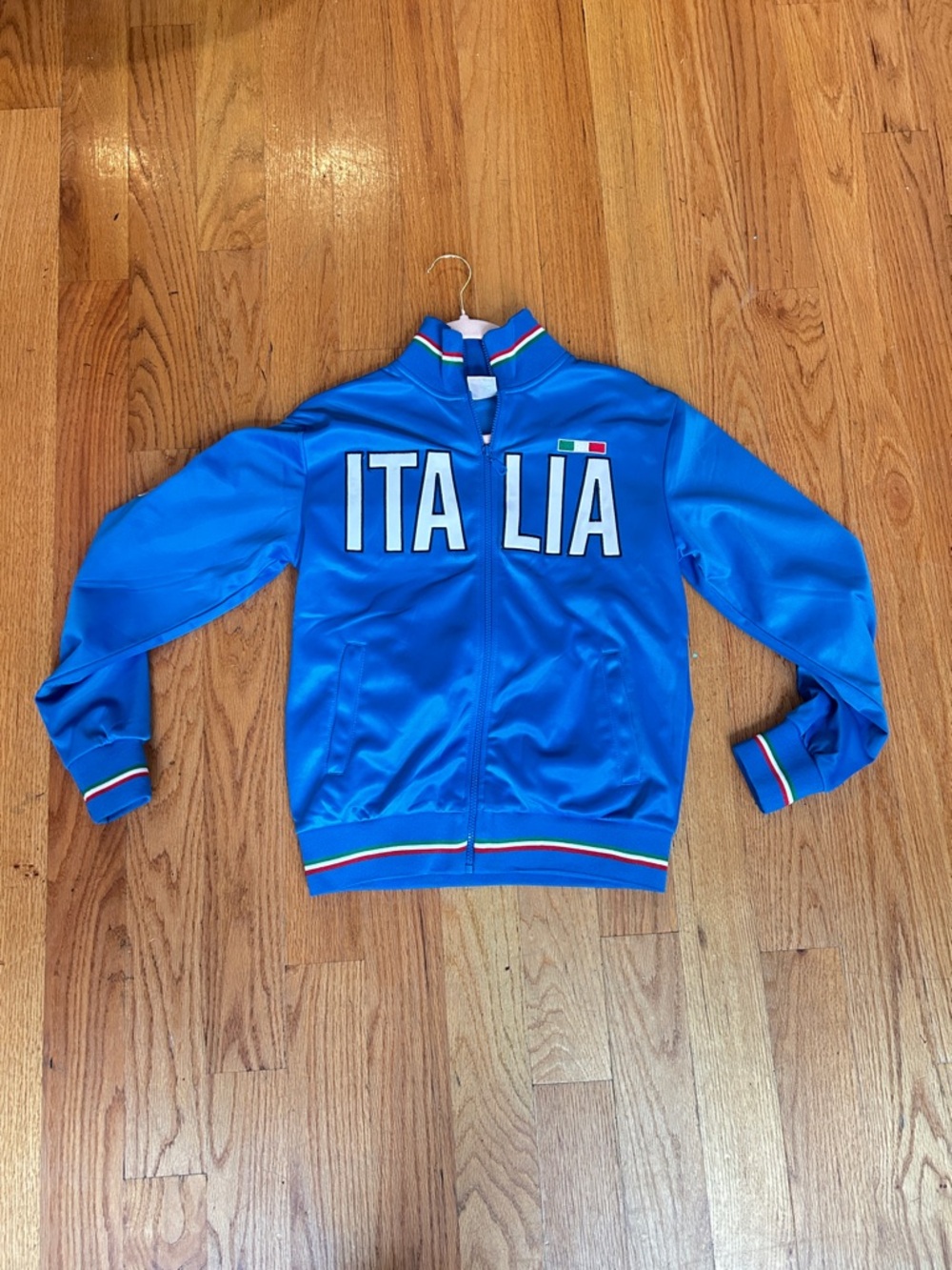 Unisex Retro Italia Track Jacket w/ trim Detail and printing in front & back
